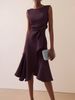 Women's Clothing Sleeveless Red Temperament Round Neck Dress_ecoleips.com