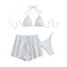 Verve 2025 New Lace-up Mesh Swim Shorts Two-piece Swimsuit Sexy Three-piece Set Swimwear Bikini_ecoleips.com