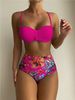 Women's Clothing Bikini Printed High Waist Split Swimsuit Female Tube Top Bikini_ecoleips.com