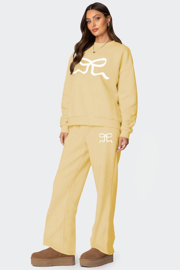 Women’s Clothing New autumn and winter round neck long sleeve loose thick sweater women's clothing fashion casual wide leg pants suit_ecoleips.com