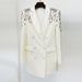 Women's fashion beaded and diamond-studded slim-fit suit jacket_ecoleips.com