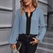 Verve 2025 Women's Fashion Autumn Winter New Color Block V-neck Puff Sleeve Blouse Top_ecoleips.com