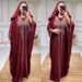 New Cross-border Women's Clothing, Middle Eastern Ethnic Style, Beaded, Plus-size, Loose-fitting, Slimming Long Gown_ecoleips.com