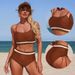 Women's 2026 New Style Two Piece Swimsuit European American Sports Board Cross Border Bikini Sexy Vacation Style in Stock_ecoleips.com