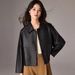 Aria Basics Haining Women's Genuine Sheepskin Short Black Jacket, Loose Fit, Large Size, Vegetable-tanned, European And American,_ecoleips.com