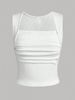 Women's Clothing Fashion Slim Sexy Solid Color Tube Top Bottom Vest_ecoleips.com