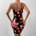 AD313 Cross-Border Chinese Style New Sexy Strap Printed Waist-Cinching Bodycon V-Neck Fashion Short Dress_ecoleips.com
