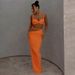 Cross-border European And American Women's Fashion 2025 Spring-summer New Solid Color Sexy Strap Slim-fit Bodycon Skirt_ecoleips.com