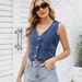 Women's Clothing Spring And Summer Washed Denim Vest Hot Girl Vest Top_ecoleips.com