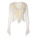 Women's V Neck T-Shirt Pure Sexy See through Bell Sleeve Lace Top European American Style Summer New Arrivals_ecoleips.com