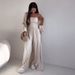 Women's Casual Three Piece Fashion Set Loose Fit Long Sleeved Cardigan with Pockets Straight Leg Pants And Tube Top European American Style_ecoleips.com