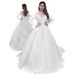 Elegant Blue Wedding Dress With Long Sleeves & Sparkling Sequins – V-Neck Ball Gown For Special Occasions_ecoleips.com