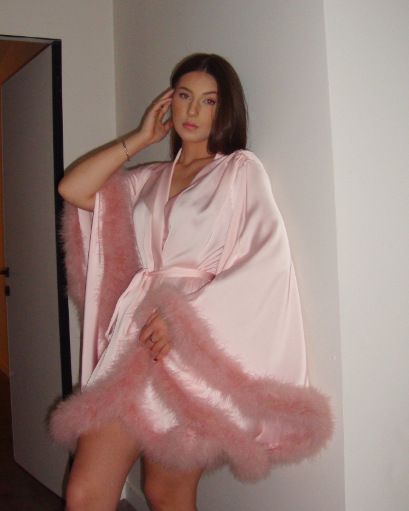 Elegant French-Style Bridal Robe – Luxe Satin Sleepwear For Weddings, Bridal Party & Special Occasions_ecoleips.com