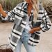 2025 Autumn Winter Women's Plaid Button Flannel Woolen Shirt Jacket_ecoleips.com