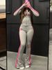 Women's Clothing Sexy Long Sleeve Pants Set European And American Retro Slim Waist Letter Print For Women Long Sleeve For Formal & Casual_ecoleips.com