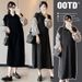 Autumn New Korean Fashion Patchwork Two-Piece Maternity Dress_ecoleips.com