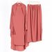 Women's Clothing Turkey Dubai Long Sleeve Large Swing Solid Color Strap Headscarf Set Dress_ecoleips.com