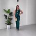 Women's Elegant Solid Color V-Neck Sleeveless Vest High Waisted Wide Leg Pants Suit_ecoleips.com