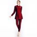 Women's Clothing Muslim Swimsuit Outdoor Sports Middle Eastern Conservative Three Piece Suit Southeast Asian Printed Swimsuit Diving Surfing Swimsuit_ecoleips.com