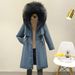 Women's Long Winter Parka Coat With Detachable Faux Fur Hood, Warm Quilted Down Jacket, Loose Fit Oversized Outerwear For Cold Weather_ecoleips.com