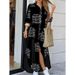 Aria Basics Aria Basics 2025 Cross-Border Women's European And American New Spring Summer Fashion Sexy Printed Shirt Long Dress Women_ecoleips.com