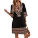 In Stock 2025 Cross-Border Summer New Women's European And American Sexy Floral Black Dress_ecoleips.com