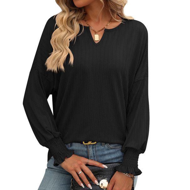 Women's Autumn Collection: Loose-Fitting V-Neck Tops And T-Shirts For Versatile Styling_ecoleips.com