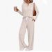 Soft Brushed Knit Lounge Set With Striped Design - Long Sleeve Top & Pants Two-Piece Outfit For Women & Men_ecoleips.com