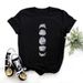 Cross-border European And American Moon Eclipse Cute Print Retro Fashion Women's Short-sleeve T-shirt_ecoleips.com