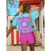 DrmWander Women's Pure Cotton T-Shirt European Size Casual Street Style Graph Print Top for Women_ecoleips.com