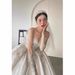 Women's Clothing New Style Handmade Flowers High Quality Texture Heavy Luxury Tube Top Long Tail Puffy Skirt_ecoleips.com