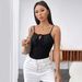 Voya Women's Knitted Sexy Chest Drawstring Strap Tight Strap Tank Top Jumpsuit_ecoleips.com