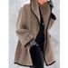 Women's Oversized Wool-Blend Coat – Lightweight Longline Duster (S-5XL, 10 Colors, Single-Button Closure)_ecoleips.com