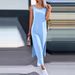 2025 New Summer Simple Solid Color Back Lace Sleeveless Dress Women's Clothing_ecoleips.com