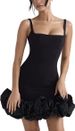 Verve 2025 Women's Strap Tube Top Ruffle Sexy Short Party Little Dress_ecoleips.com