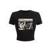 European American Cross-border Women's Slim-fit Round-neck Tight-fitting Printed Short-sleeve T-shirt,_ecoleips.com