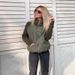 Women's Fashion 3D Effect Stand Collar Zip-Up Sweater Jacket – Streetwear Loose Fit Long Sleeve Coat, Lightweight Polyester With Faux Silk Filling_ecoleips.com