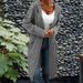 Chunky Knit Cardigan Women’s Oversized Longline Open Front Sweater Coat With Cable Stitch & Pockets (V-Neck, Hooded/Non-Hooded)_ecoleips.com