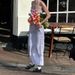 European And American Foreign Trade Women' Ummer Floral Print Low-cut Traple Exy French Retro Romantic Caual_ecoleips.com