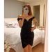 Cross-Border Sexy V-Neck Off-Shoulder Fashionable High-End Socialite Party Hot Girl Bodycon Mini Dress_ecoleips.com