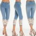 Women's Clothing Smart Creation Lace Hem Capri Jeans For Women Style Thin Elastic Waist Fashion Ladies' Denim_ecoleips.com