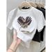 Women's Clothing Retro Short Sleeved T Shirt Slim Fit Stylish Beautiful Chic Top_ecoleips.com