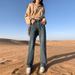 Orange Silk Women's Clothing#Washed Vintage Soft And Comfortable Wide-leg Jeans For Women, Autumn Slim-fit High-waisted_ecoleips.com