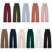New European And American Fashion Women's Trousers, Casual Versatile Wide-leg With Belt, Elegant Workwear Pants For The_ecoleips.com