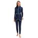 Women's Clothing Swimsuit Long Sleeve Trousers Sunscreen Ladies Conservative Swimsuit Convenient All Match One Piece_ecoleips.com