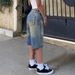 Women's Patterned Rhinestone Denim Shorts High Street Trendy Casual Five Point Pants Stella Pumpkin Pants_ecoleips.com