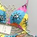 Women's Clothing Colorful Patchwork Graffiti Bikini Thong Swimsuit For Women For Formal & Casual For Women_ecoleips.com