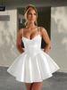 Women’s Clothing Fashion Solid Color Sleeveless Hot Girl Suspender A Line Short Skirt Spring New Sexy Backless Waist Tutu Skirt_ecoleips.com