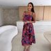 Women's Clothing Camisole Dress With Built-In Bra – Stylish This Summer Printed Waist Cinching & Button Front Design_ecoleips.com