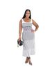 Women's Striped Halter A-Line Dress Slim Fit Summer Style for Commuting TW872 European American Cross Border Fashion_ecoleips.com